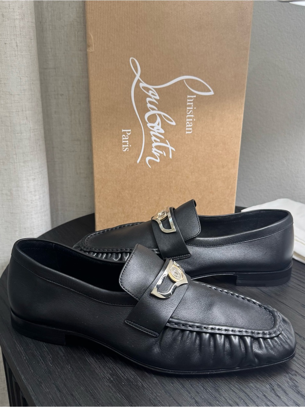 Christian Louboutin Mocallista Uomo Loafers Leather Black 41